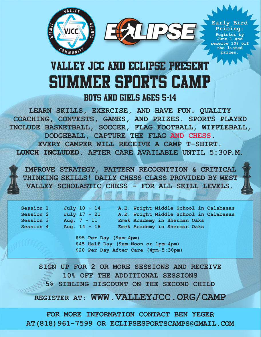 Summer Sports Camp Registration - Valley Jewish Community Center