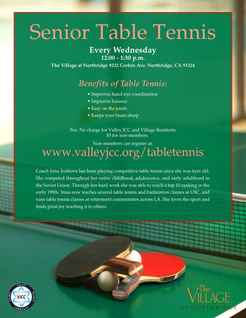 Table Tennis for Seniors